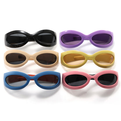 Y2K Retro Small Oval Shades Polarized Sunglasses