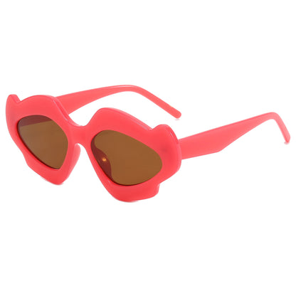 Irregular Hip-Hop Punk Flower Shape Wavy Design Sunglasses