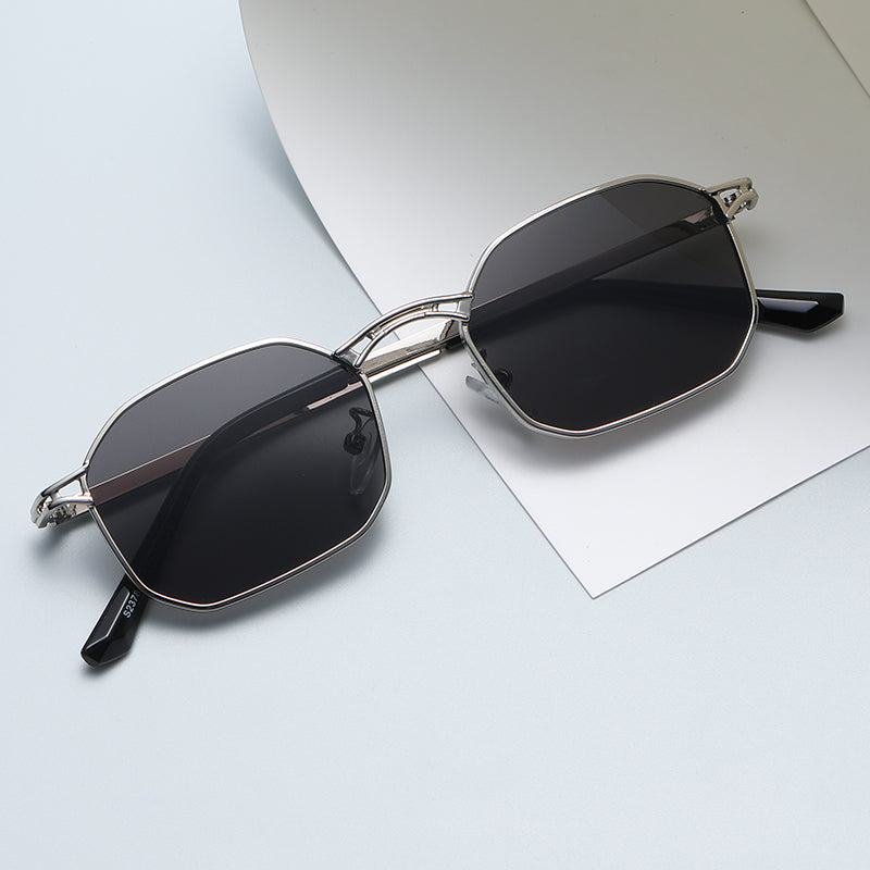 Classic Small Rectangle Metal Frame Sunglasses