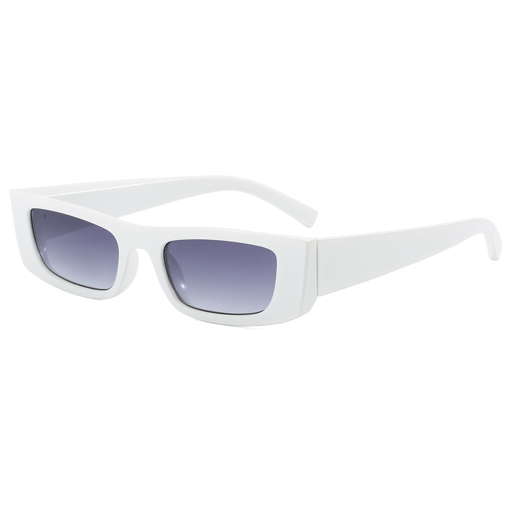 Retro Y2K Tinted Women Small Rectangle Sunglasses