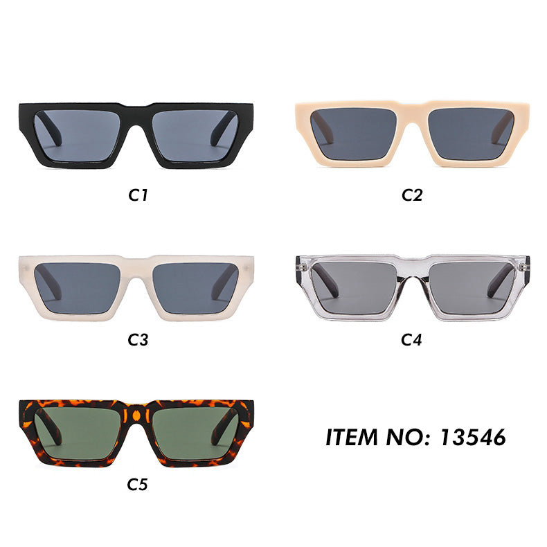 Women Rectangle Trendy Cateye Sunglasses