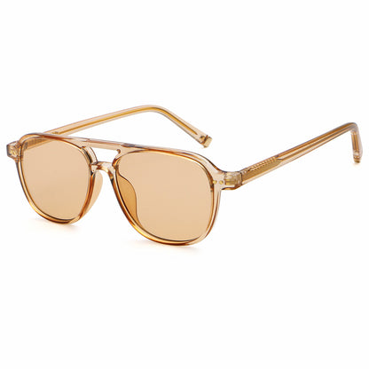 Retro Double Pilot High Quality Square Frame Sunglasses