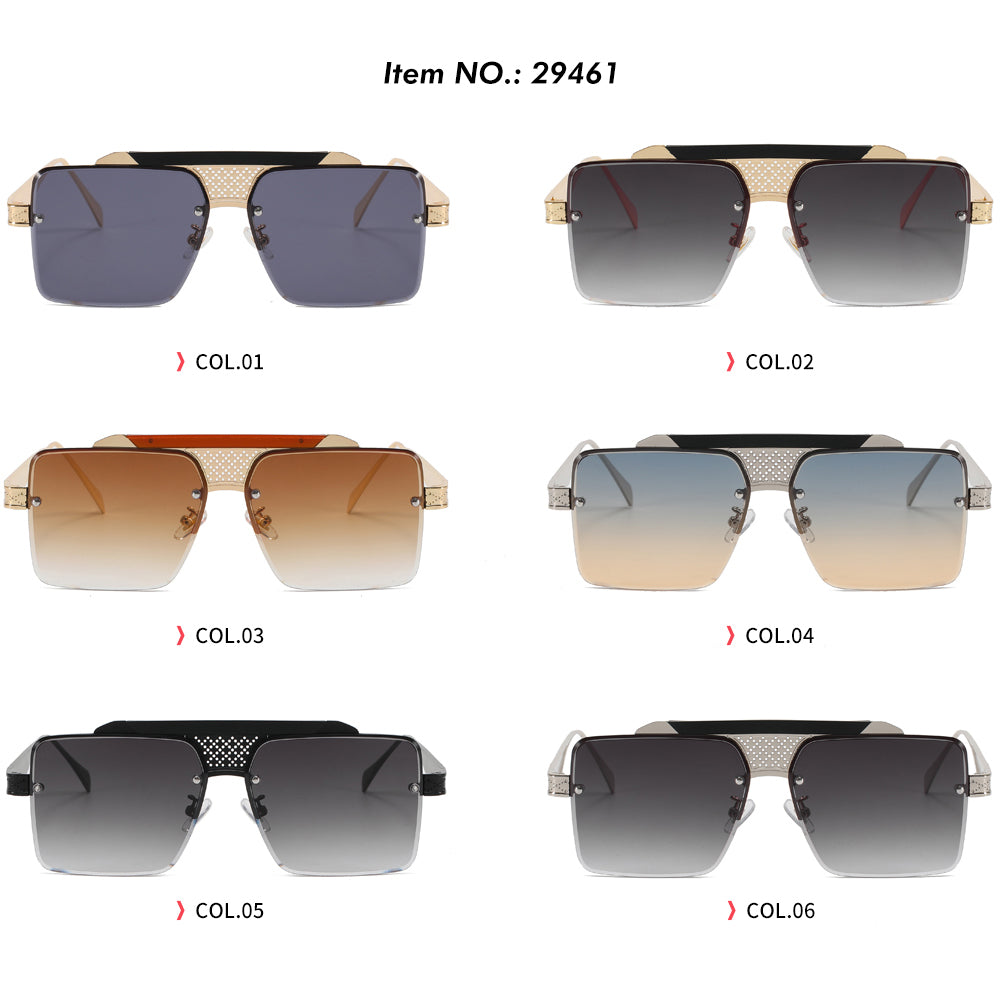 Flat Top Men Shades Big Frame Sunglasses