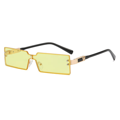 Small Rectangle Metal Frame Sunglasses