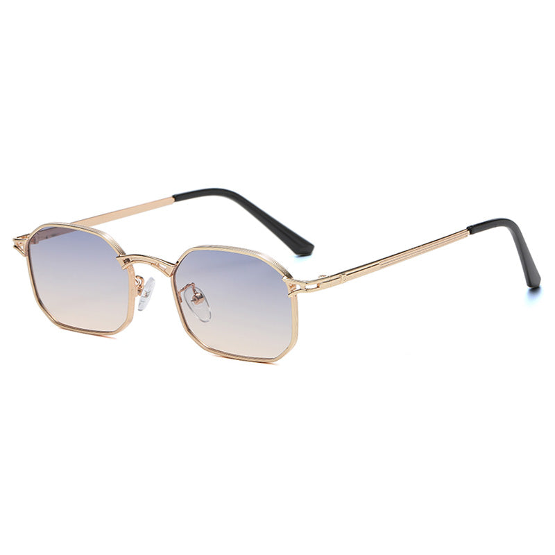 Classic Small Rectangle Metal Frame Sunglasses