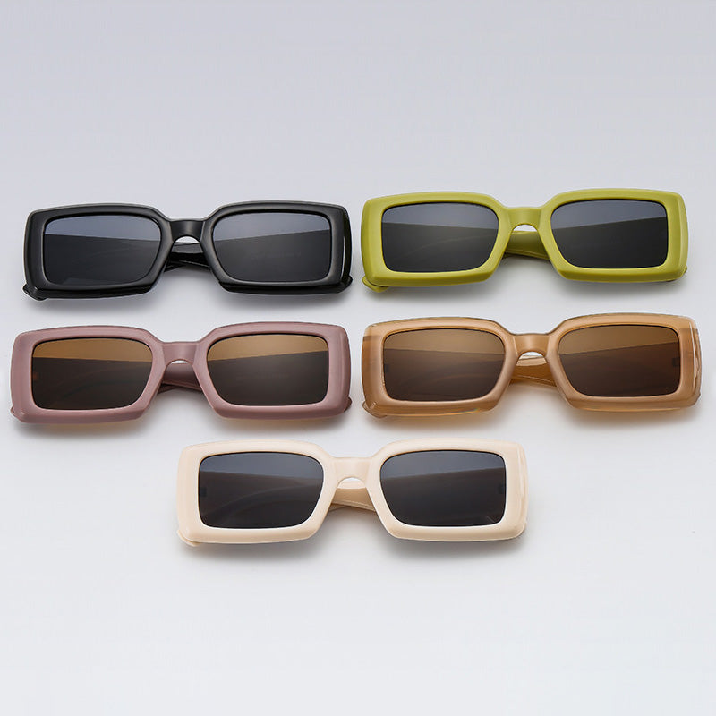 Rectangle Thick Frame Sunglasses