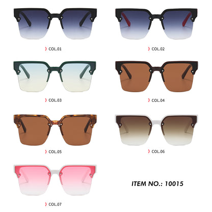 Square Half-rimless Shades Sunglasses