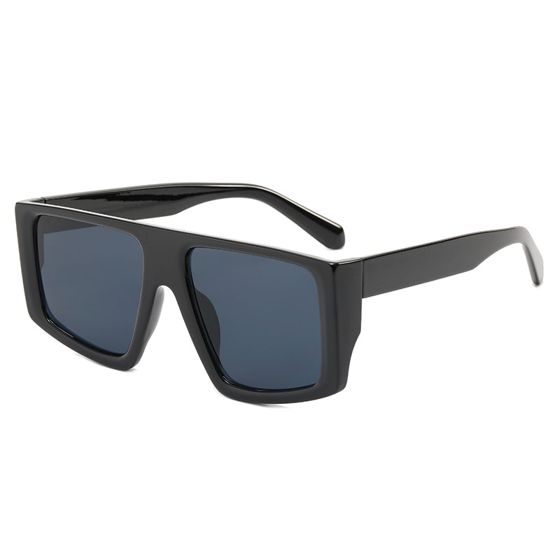 Oversized Flat Top Square Shades Sunglasses