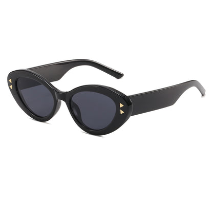 Rivet Small Triangle Cat Eye Sunglasses