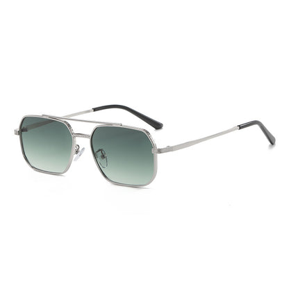 Retro Small Rectangle Metal Frame Sunglasses