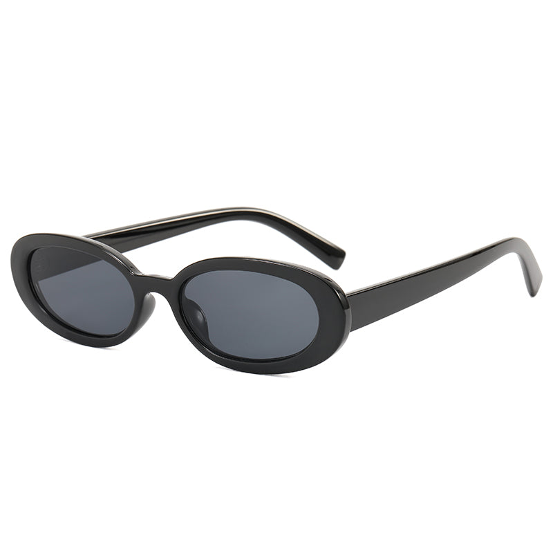 Retro Vintage Plastic Small Oval Sunglasses