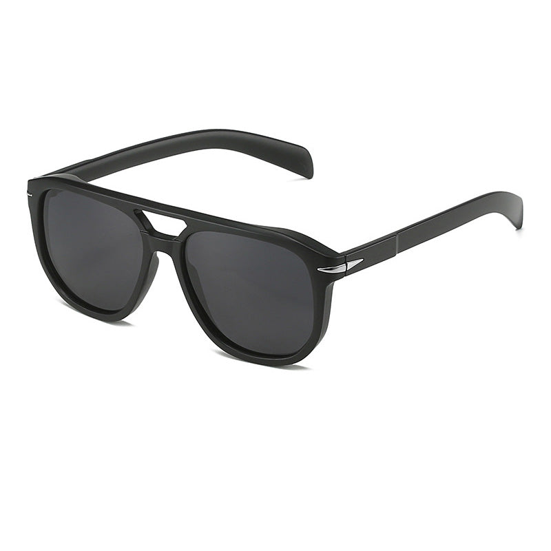 Double Bridge Flat Top Polarized Sunglasses