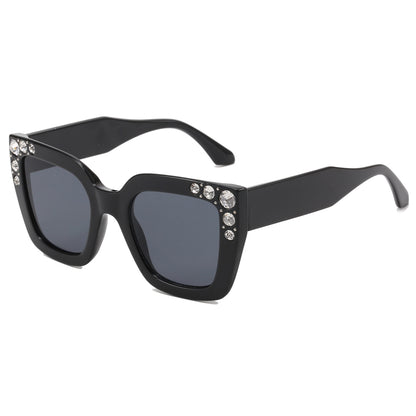 Retro Cat Eye Square Crystal Women Sunglasses