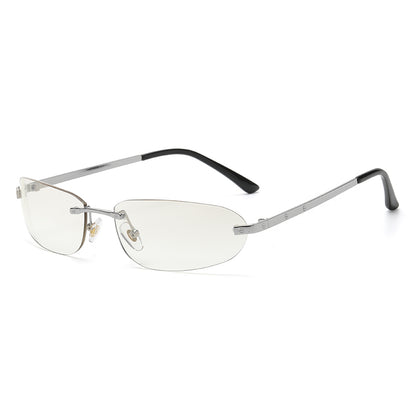 Oval Rimless Y2K Sunglasses