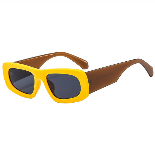 Rectangle Cat Eye Shades Flat Top Sunshade Sunglasses