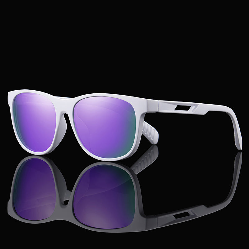 Square Chic Shield Mirrored Polarized Sporty Sunglasses