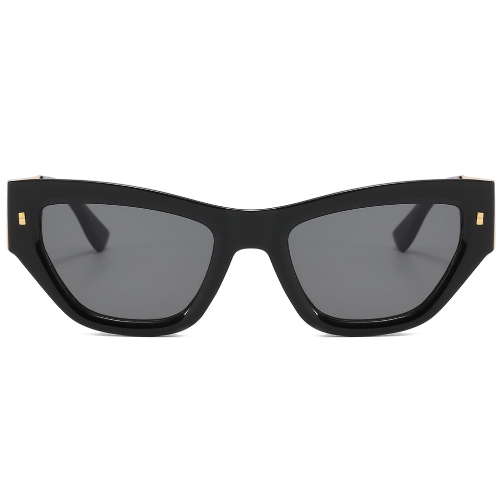 Cat Eye Women Flat Top Polygon Sunglasses