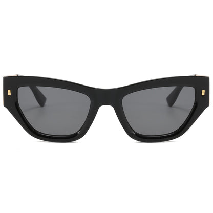 Cat Eye Women Flat Top Polygon Sunglasses
