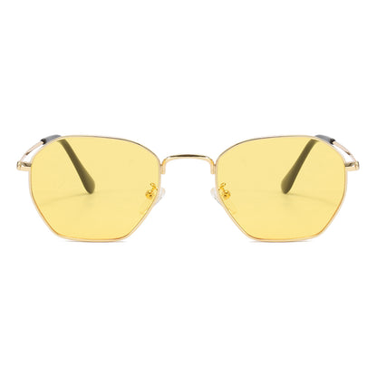 Retro Classic Women Square Metal Sunglasses