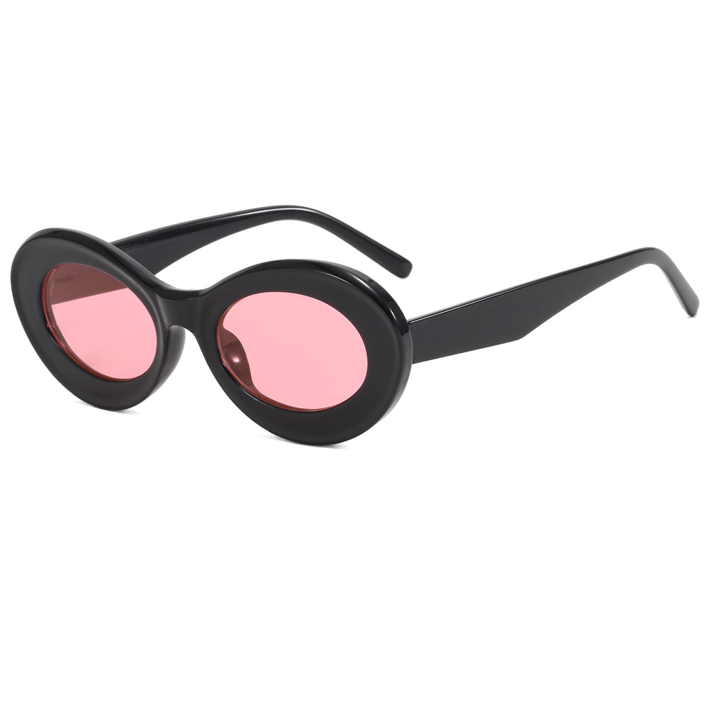 Women Retro Cat Eye Cool Oval Sunglasses