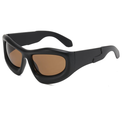 Oversized Rectangle Cat Eye Thick Sporty Y2K Sunglasses