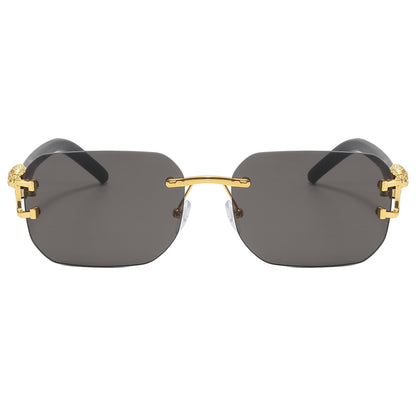 Panther Tinted Rimless Sunglasses
