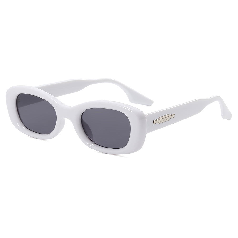 Retro Solid Plastic Small Rectangle Sunglasses