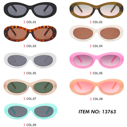 Retro Plastic Small Oval Sunglasses