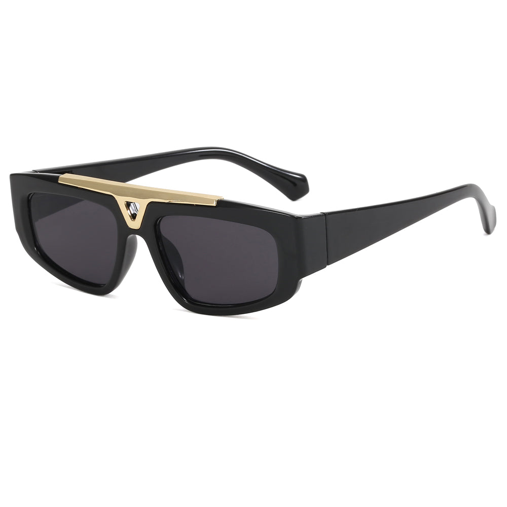 Flat Top Luxury Rectangle UV400 Shades Sunglasses