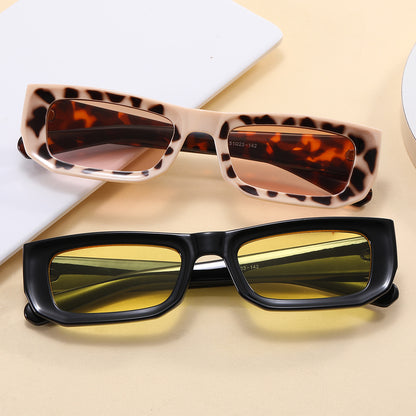 Retro Women Rectangle Wide Cat Eye Sunglasses