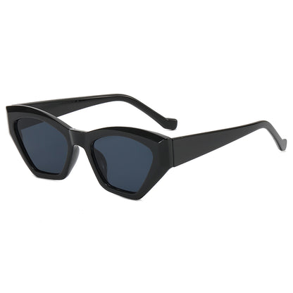 Cat Eye Women Small Polygon Sunglasses