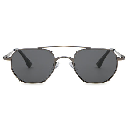 Flat Top Metal Frame UV400 Gradient Shades Sunglasses