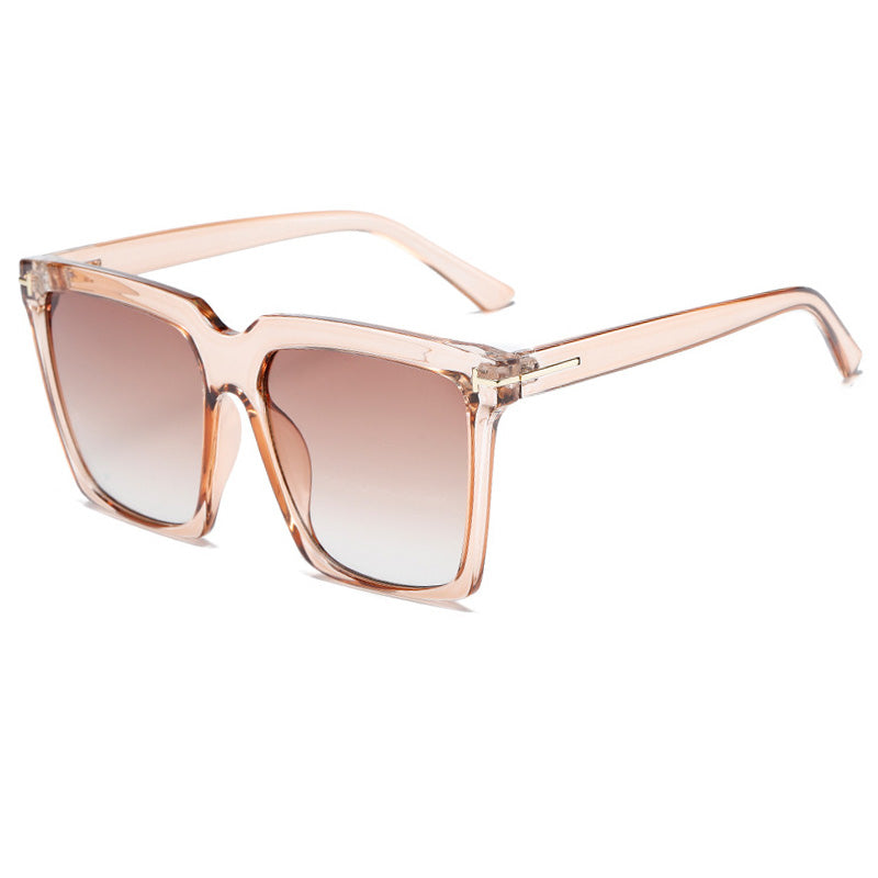 Oversized Cat Eye Women Square Ombre Shades Sunglasses