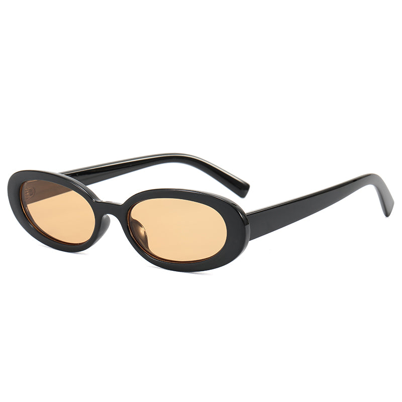 Retro Vintage Plastic Small Oval Sunglasses