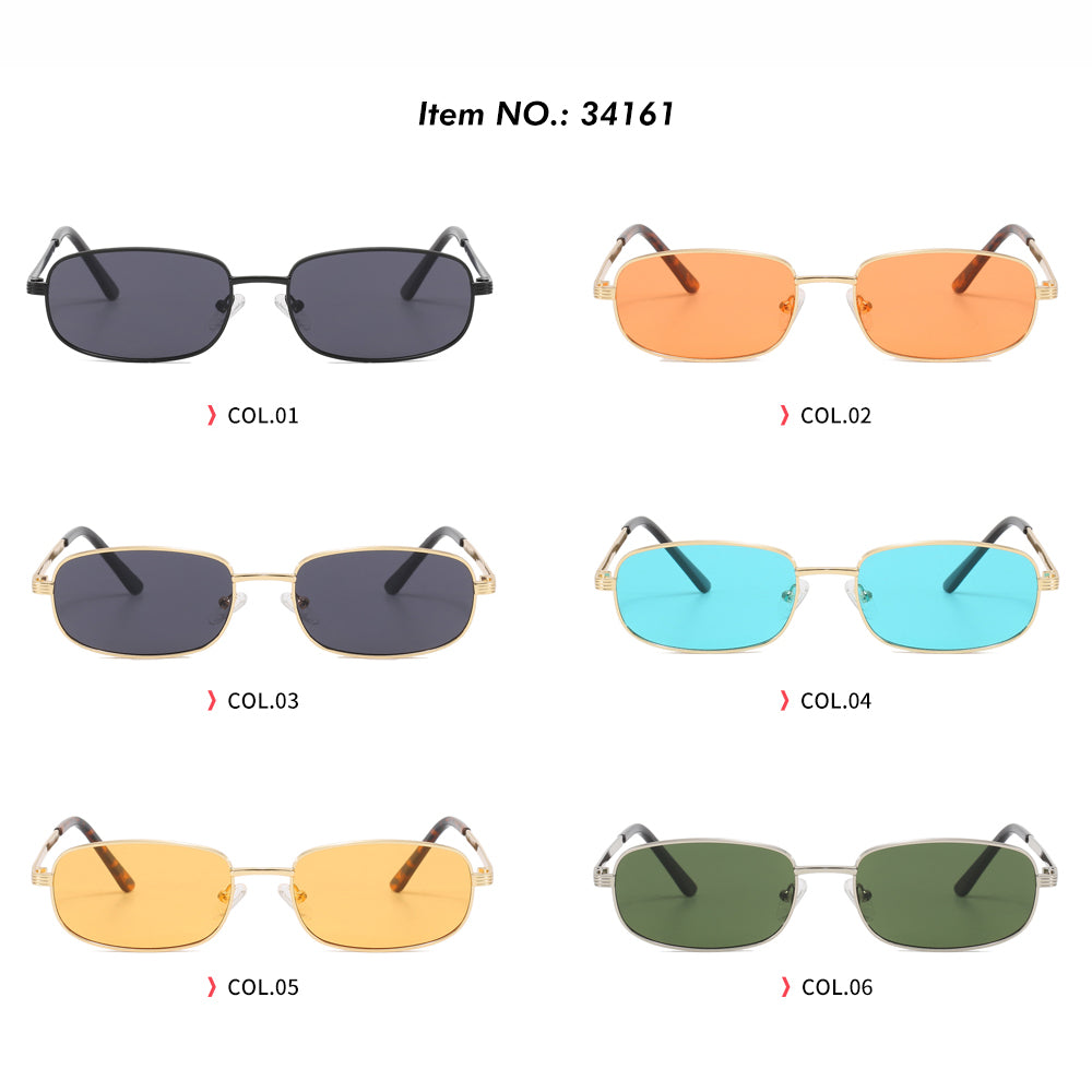 Retro Women Rectangle Shades Sunglasses