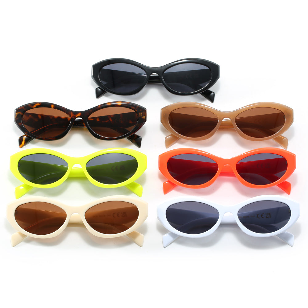 Retro Cat Eye Women Oval Outdoor Vacation Sunglasses