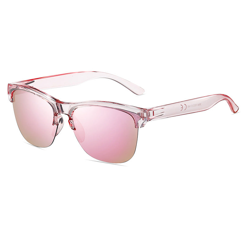 Polarized semi-rimless lifestyle Sunglasses