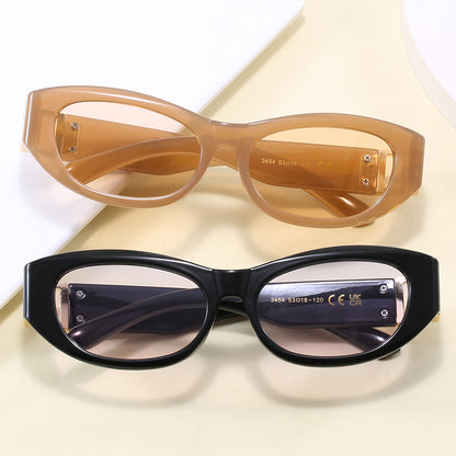 Vintage Rectangle Cat Eye Travel Shades Sunglasses