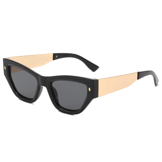 Cat Eye Women Flat Top Polygon Sunglasses