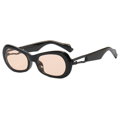 Retro Vintage Plastic Small Oval Sunglasses