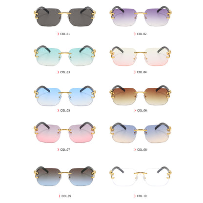 Panther Tinted Rimless Sunglasses