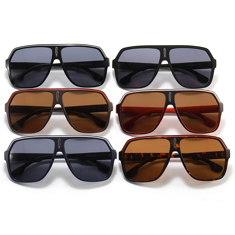 Flat Top Oversized Shades Sunglasses