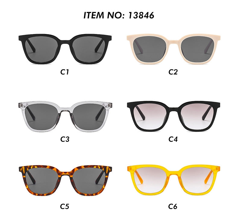 Men Women Retro Square Sunglasses
