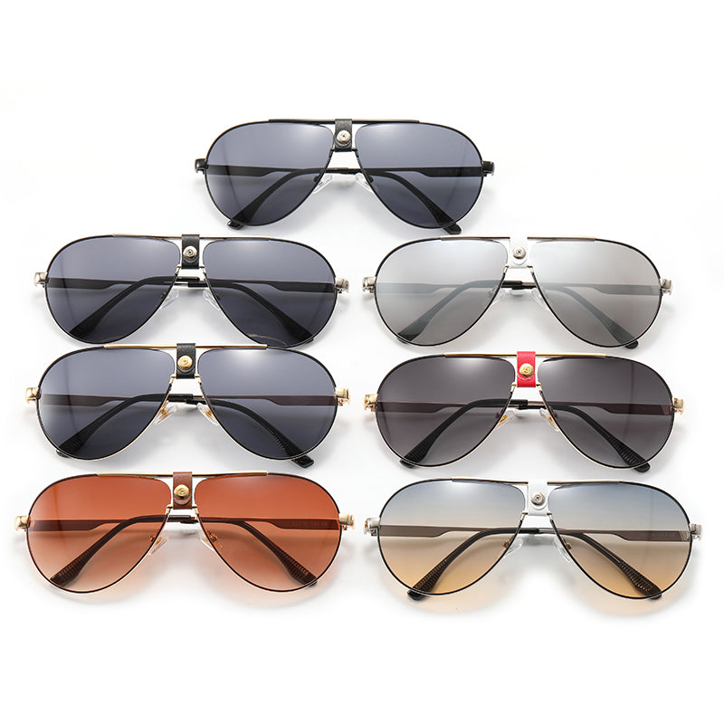 Square Metal Frame Outdoor Sunglasses