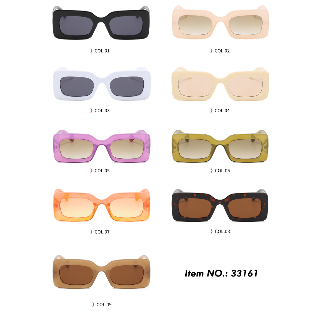 Retro Rectangle Colorful Outdoor Sunglasses