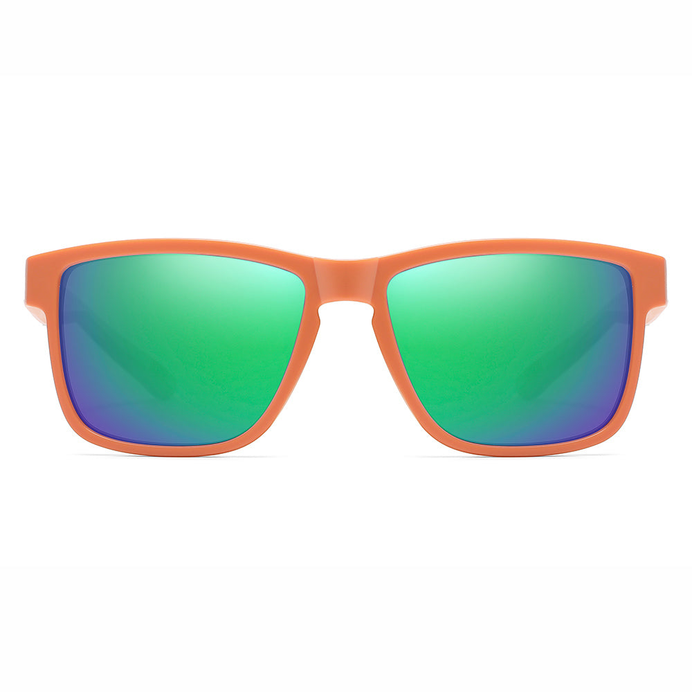 Vintage Square Chic Shield Mirrored Polarized Sporty Sunglasses