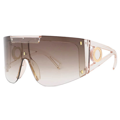 Oversized Mono Lens Shield Sunglasses