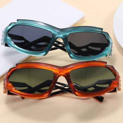 Irregular Steampunk Shades Sporty Y2K Sunglasses