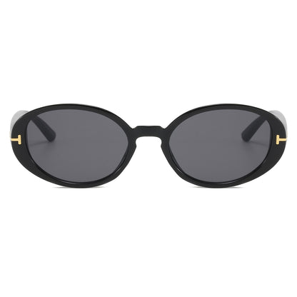 Retro Vintage Cat Eye Small Oval Narrow Sunglasses