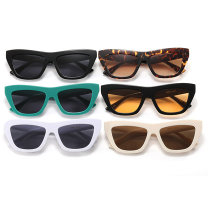 Vintage Women Square Trendy Cateye Sunglasses